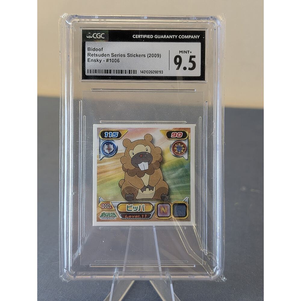 CGC 9.5 Bidoof Pokemon Diamond pearl Sticker Seal Japanese No.1006